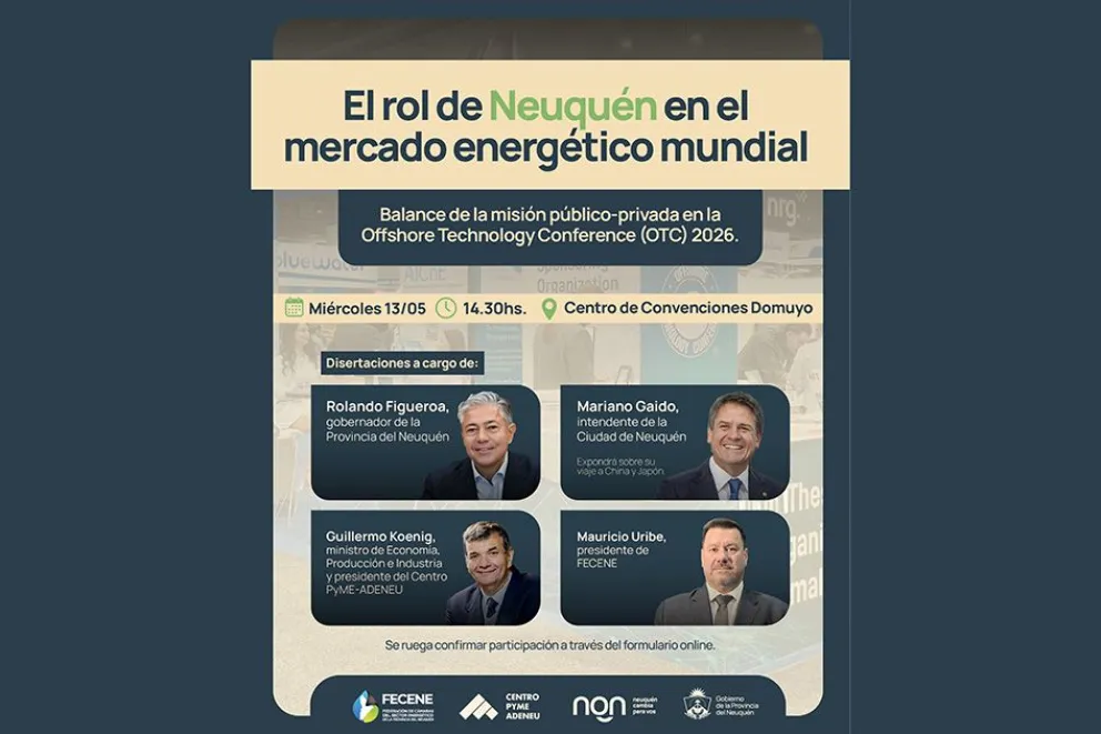 Figueroa encabezará la jornada «El rol de Neuquén en el mercado energético mundial»