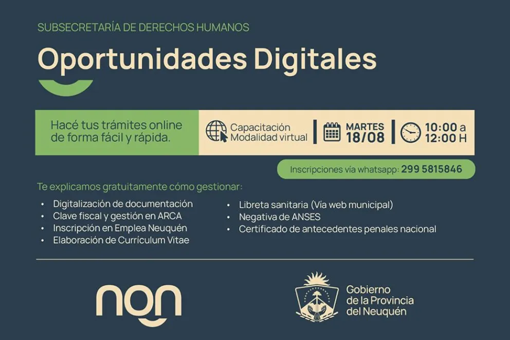 Más capacitación: herramientas digitales para facilitar trámites y gestiones.
