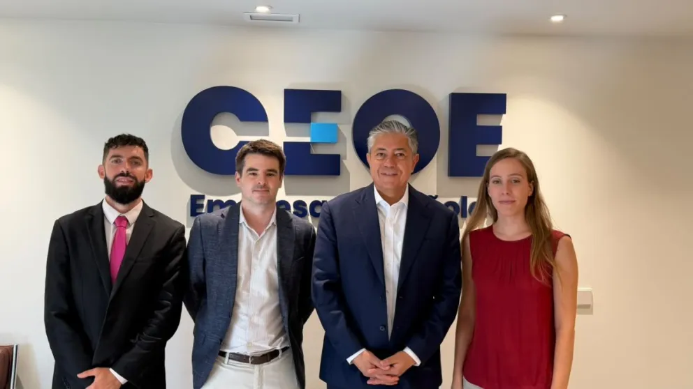 Rolando Figueroa con empresarios españoles: “Hoy lo que más crece es Neuquén”.